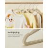 imageSONGMICS Baby Kids Hangers 50 Pack for Closet 118 x 81 Inches Rose Gold 360 Swivel Hooks SpaceSaving Clothes Velvet Hangers for Nursery NonSlip Jelly Pink UCRF027P01Beige