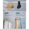 imageSONGMICS Clothes Hangers Pack of 50 Plastic Hangers with Wide Shoulder Notches SpaceSaving Coat Hangers 164 Inches Wide for Closet Cloud White UCRP010W01Ink Black