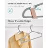 imageSONGMICS Clothes Hangers Pack of 50 Plastic Hangers with Wide Shoulder Notches SpaceSaving Coat Hangers 164 Inches Wide for Closet Cloud White UCRP010W01Gray