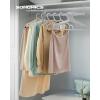 imageSONGMICS Clothes Hangers Pack of 50 Plastic Hangers with Wide Shoulder Notches SpaceSaving Coat Hangers 164 Inches Wide for Closet Cloud White UCRP010W01Gray