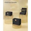 imageSONGMICS HOME Stackable Jewelry Box with Mirror 4Tier Jewelry Storage Organizer PU Surface with Stitching Floating Effect 67 x 11 x 8 Inches Mothers Day Gift for Mom Ink Black UJBC181B01Ink Black