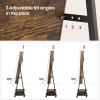 imageSONGMICS Jewelry Cabinet Floor Standing Lockable Jewelry Organizer with High FullLength Mirror Bottom Drawer Shelf Wheels Jewelry Armoire Gift Idea Rustic Brown and Black UJJC004X01Rustic Brown  Black