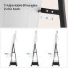 imageSONGMICS Jewelry Cabinet Floor Standing Lockable Jewelry Organizer with High FullLength Mirror Bottom Drawer Shelf Wheels Jewelry Armoire Gift Idea Rustic Brown and Black UJJC004X01Distressed White  Black