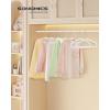imageSONGMICS Kids Hangers 50 Pack 14 x 8 Inches NonSlip Velvet Baby Hangers for Closet SpaceSaving Wide Shoulder Notches Dove Gray UCRF038G01Cloud White