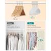 imageSONGMICS Kids Hangers 50 Pack 14 x 8 Inches NonSlip Velvet Baby Hangers for Closet SpaceSaving Wide Shoulder Notches Dove Gray UCRF038G01Cloud White