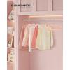 imageSONGMICS Kids Hangers 50 Pack 14 x 8 Inches NonSlip Velvet Baby Hangers for Closet SpaceSaving Wide Shoulder Notches Dove Gray UCRF038G01Coral Pink