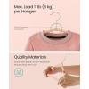imageSONGMICS Kids Hangers 50 Pack 14 x 8 Inches NonSlip Velvet Baby Hangers for Closet SpaceSaving Wide Shoulder Notches Dove Gray UCRF038G01Coral Pink