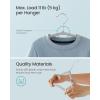imageSONGMICS Kids Hangers 50 Pack 14 x 8 Inches NonSlip Velvet Baby Hangers for Closet SpaceSaving Wide Shoulder Notches Dove Gray UCRF038G01Dove Gray