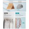 imageSONGMICS Kids Hangers 50 Pack 14 x 8 Inches NonSlip Velvet Baby Hangers for Closet SpaceSaving Wide Shoulder Notches Dove Gray UCRF038G01Dove Gray