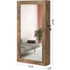 imageSONGMICS Lockable Jewelry Cabinet Armoire with Mirror WallMounted Space Saving Jewelry Storage Organizer Gift for Mom White UJJC51WTRustic Brown