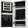 imageSONGMICS Lockable Jewelry Cabinet Armoire with Mirror WallMounted Space Saving Jewelry Storage Organizer Gift for Mom White UJJC51WTWhite