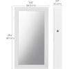imageSONGMICS Lockable Jewelry Cabinet Armoire with Mirror WallMounted Space Saving Jewelry Storage Organizer Gift for Mom White UJJC51WTWhite