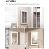 imageSONGMICS Lockable Jewelry Cabinet Armoire with Mirror WallMounted Space Saving Jewelry Storage Organizer Gift for Mom White UJJC51WTWhite