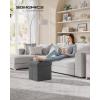 imageSONGMICS MAZIE Collection  43 Inches Folding Storage Ottoman Bench Ottoman Foot Rest End of Bed Bench Storage Chest Load 660 lb for Living Room Bedroom Entryway Dark Gray ULSF77KDark Gray