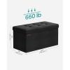 imageSONGMICS MAZIE Collection  43 Inches Folding Storage Ottoman Bench Ottoman Foot Rest End of Bed Bench Storage Chest Load 660 lb for Living Room Bedroom Entryway Dark Gray ULSF77KInk Black