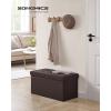 imageSONGMICS MAZIE Collection  43 Inches Folding Storage Ottoman Bench Ottoman Foot Rest End of Bed Bench Storage Chest Load 660 lb for Living Room Bedroom Entryway Dark Gray ULSF77KBrown