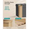 imageSONGMICS MAZIE Collection  43 Inches Folding Storage Ottoman Bench Ottoman Foot Rest End of Bed Bench Storage Chest Load 660 lb for Living Room Bedroom Entryway Dark Gray ULSF77KDark Gray