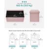 imageSONGMICS MAZIE Collection  43 Inches Folding Storage Ottoman Bench Ottoman Foot Rest End of Bed Bench Storage Chest Load 660 lb for Living Room Bedroom Entryway Dark Gray ULSF77KJelly Pink