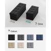 imageSONGMICS MAZIE Collection  43 Inches Folding Storage Ottoman Bench Ottoman Foot Rest End of Bed Bench Storage Chest Load 660 lb for Living Room Bedroom Entryway Dark Gray ULSF77KInk Black