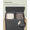 imageSONGMICS Laundry Basket 449 Gal Laundry Hamper 2 Compartments Easy Assembly with Lid and Handles Removable Inner Bags 22 x 157 x 295 Inches Ink Black ULCB813B01Ink Black