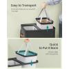 imageSONGMICS Laundry Basket 449 Gal Laundry Hamper 2 Compartments Easy Assembly with Lid and Handles Removable Inner Bags 22 x 157 x 295 Inches Ink Black ULCB813B01Ink Black