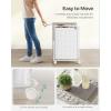 imageSONGMICS Laundry Hamper 130L Laundry Basket with Lid Clothes Hamper with Wheels Collapsible Removable Liner Bag IronMade Laundry Sorter Ink Black and Slate Gray ULCB313B11Cloud White