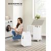 imageSONGMICS Laundry Hamper 130L Laundry Basket with Lid Clothes Hamper with Wheels Collapsible Removable Liner Bag IronMade Laundry Sorter Ink Black and Slate Gray ULCB313B11Cloud White