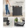 imageSONGMICS Laundry Hamper 130L Laundry Basket with Lid Clothes Hamper with Wheels Collapsible Removable Liner Bag IronMade Laundry Sorter Ink Black and Slate Gray ULCB313B11Ink Black  Slate Gray