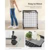 imageSONGMICS Laundry Hamper 130L Laundry Basket with Lid Clothes Hamper with Wheels Collapsible Removable Liner Bag IronMade Laundry Sorter Ink Black and Slate Gray ULCB313B11Ink Black  Cloud White