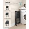 imageSONGMICS Laundry Hamper 130L Laundry Basket with Lid Clothes Hamper with Wheels Collapsible Removable Liner Bag IronMade Laundry Sorter Ink Black and Slate Gray ULCB313B11Ink Black  Slate Gray