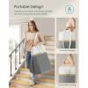 imageSONGMICS Set of 2 Laundry Basket 110 L Foldable Laundry Hamper Clothes Hamper Bag with Short and Long Handles Easy to Transport and Clean Freestanding for Bedroom Bathroom Slate Gray ULCB210G01Slate Gray