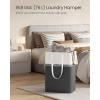 imageSONGMICS Set of 2 Laundry Basket 110 L Foldable Laundry Hamper Clothes Hamper Bag with Short and Long Handles Easy to Transport and Clean Freestanding for Bedroom Bathroom Slate Gray ULCB210G01Ink Black
