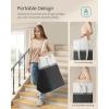 imageSONGMICS Set of 2 Laundry Basket 110 L Foldable Laundry Hamper Clothes Hamper Bag with Short and Long Handles Easy to Transport and Clean Freestanding for Bedroom Bathroom Slate Gray ULCB210G01Ink Black
