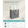 imageSONGMICS Set of 2 Laundry Basket 110 L Foldable Laundry Hamper Clothes Hamper Bag with Short and Long Handles Easy to Transport and Clean Freestanding for Bedroom Bathroom Slate Gray ULCB210G01Slate Gray