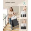 imageSONGMICS Set of 2 Laundry Basket 110 L Foldable Laundry Hamper Clothes Hamper Bag with Short and Long Handles Easy to Transport and Clean Freestanding for Bedroom Bathroom Slate Gray ULCB210G01Ink Black