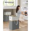 imageSONGMICS Set of 2 Laundry Basket 110 L Foldable Laundry Hamper Clothes Hamper Bag with Short and Long Handles Easy to Transport and Clean Freestanding for Bedroom Bathroom Slate Gray ULCB210G01Slate Gray