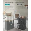 imageSONGMICS Set of 2 Laundry Basket 110 L Foldable Laundry Hamper Clothes Hamper Bag with Short and Long Handles Easy to Transport and Clean Freestanding for Bedroom Bathroom Slate Gray ULCB210G01Slate Gray