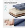 imageSONGMICS Storage Ottoman Bench Foot Rest with Legs 157 x 433 x 157 Inches End of Bed Bench Storage Chest Load up to 660 lb for Living Room Bedroom Entryway Dark Gray ULSF088G01Light Denim Blue