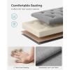 imageSONGMICS Storage Ottoman Bench Foot Rest with Legs 157 x 433 x 157 Inches End of Bed Bench Storage Chest Load up to 660 lb for Living Room Bedroom Entryway Dark Gray ULSF088G01Light Gray