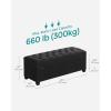 imageSONGMICS Storage Ottoman Bench Foot Rest with Legs 157 x 433 x 157 Inches End of Bed Bench Storage Chest Load up to 660 lb for Living Room Bedroom Entryway Dark Gray ULSF088G01Ink Black