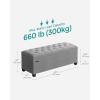 imageSONGMICS Storage Ottoman Bench Foot Rest with Legs 157 x 433 x 157 Inches End of Bed Bench Storage Chest Load up to 660 lb for Living Room Bedroom Entryway Dark Gray ULSF088G01Light Gray