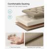imageSONGMICS Storage Ottoman Bench Foot Rest with Legs 157 x 433 x 157 Inches End of Bed Bench Storage Chest Load up to 660 lb for Living Room Bedroom Entryway Dark Gray ULSF088G01Camel Brown