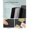imageSONGMICS Trash Can with Lid 8 Gallon Garbage Can Stainless Steel Small Waste Bin with Step Pedal and Inner Bucket Soft Close Kitchen Silver ULTB03NLBlack