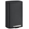 imageSONGMICS Trash Can with Lid 8 Gallon Garbage Can Stainless Steel Small Waste Bin with Step Pedal and Inner Bucket Soft Close Kitchen Silver ULTB03NLBlack