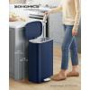 imageSONGMICS Trash Can with Lid 8 Gallon Garbage Can Stainless Steel Small Waste Bin with Step Pedal and Inner Bucket Soft Close Kitchen Silver ULTB03NLMidnight Blue