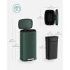 imageSONGMICS Trash Can with Lid 8 Gallon Garbage Can Stainless Steel Small Waste Bin with Step Pedal and Inner Bucket Soft Close Kitchen Silver ULTB03NLRetro Green