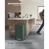 imageSONGMICS Trash Can with Lid 8 Gallon Garbage Can Stainless Steel Small Waste Bin with Step Pedal and Inner Bucket Soft Close Kitchen Silver ULTB03NLRetro Green