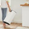 imageSONGMICS Trash Can with Lid 8 Gallon Garbage Can Stainless Steel Small Waste Bin with Step Pedal and Inner Bucket Soft Close Kitchen Silver ULTB03NLWhite