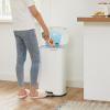imageSONGMICS Trash Can with Lid 8 Gallon Garbage Can Stainless Steel Small Waste Bin with Step Pedal and Inner Bucket Soft Close Kitchen Silver ULTB03NLWhite