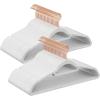 imageSONGMICS Velvet Hangers Set of 30 Clothes Hanger with Rose Gold Swivel Hook NonSlip and SpaceSaving 02Inch Thick 171Inch Long for Coat Shirt Dress Pants Tie Coral Pink UCRF21PK30Rose Gold  Cloud White